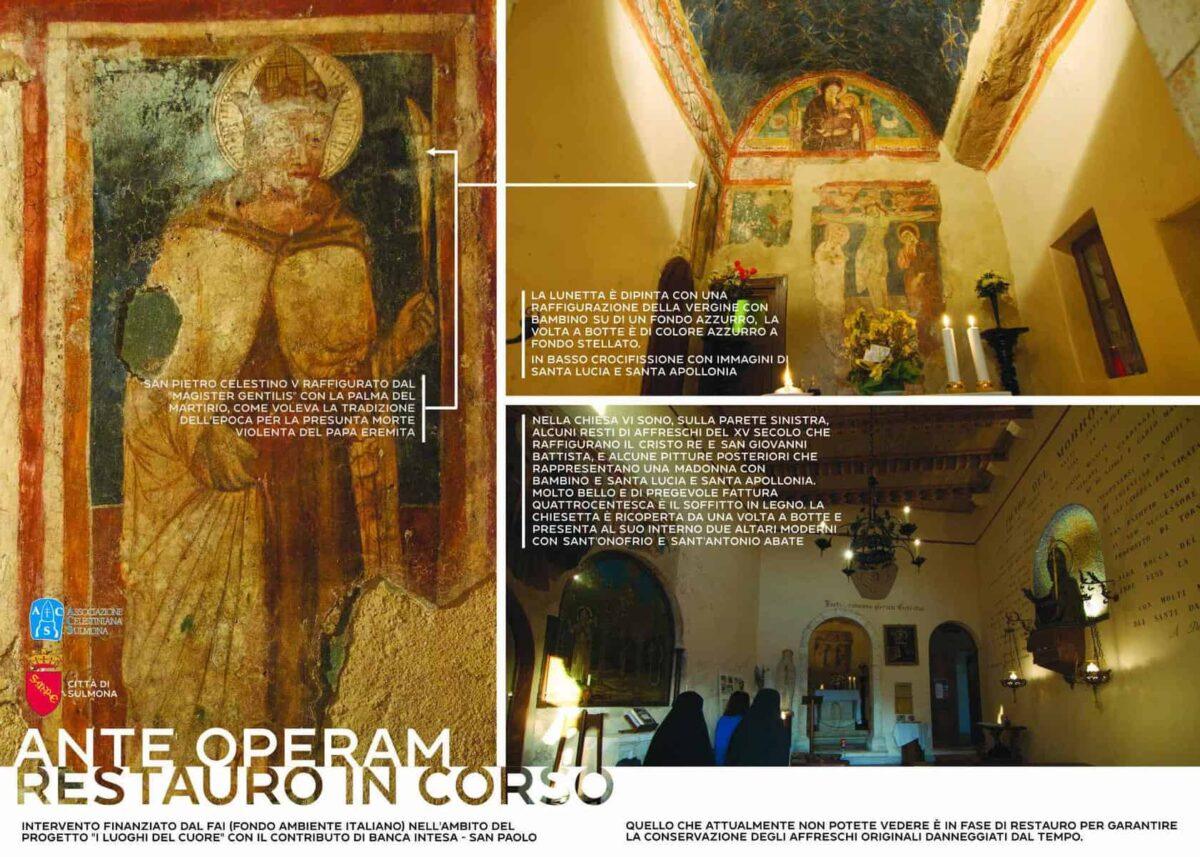 Il restauro degli affreschi all’Eremo